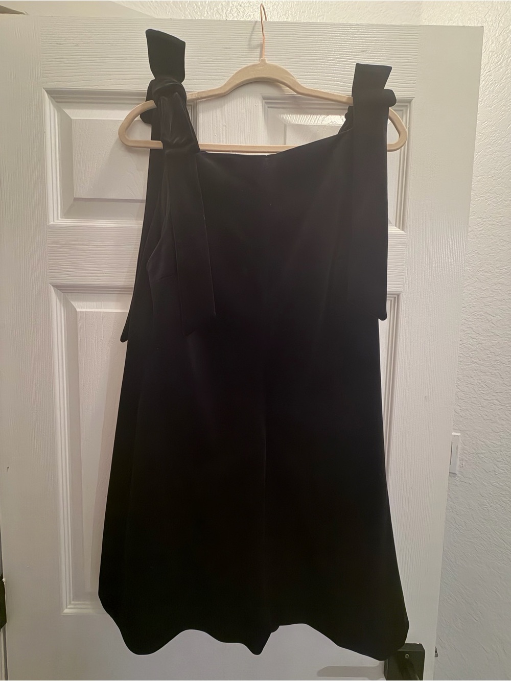 Zara Black Tie-Shoulder Mini Dress